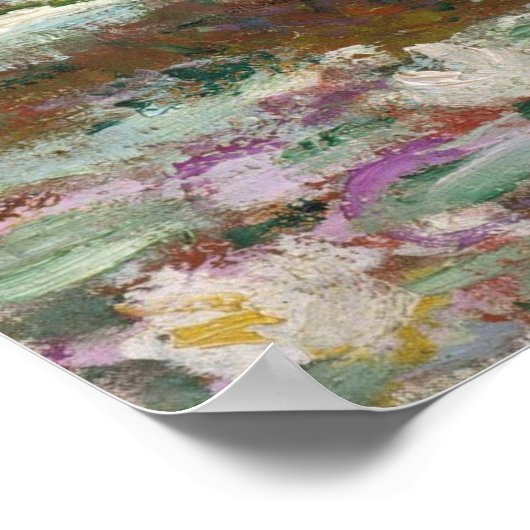 Monet, garden, classic painting ポスター (角)