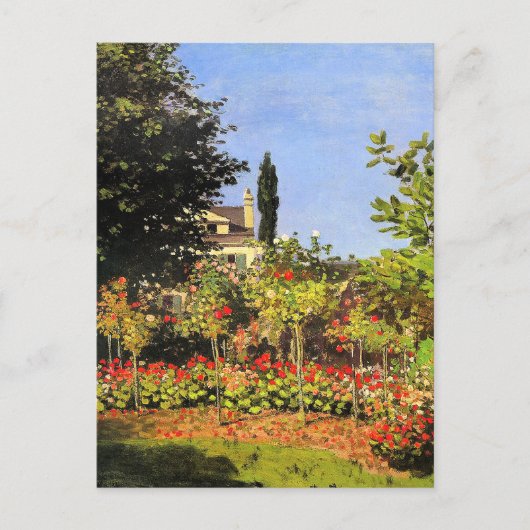 Monet - Garden in Bloom ポストカード (正面)