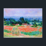 Monet - Haystack at Giverny, 素晴らし art ポストカード<br><div class="desc">Haystack at Giverny，印象派の素晴らしアーティス絵画トClaude Monetの有名なフランスのアート</div>