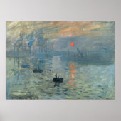 Monet Impression Sunrise Soleil Levant Painting ポスター (正面)