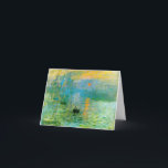 Monet Impressionism Sunrise Note Card カード<br><div class="desc">Monet Impressionism Sunrise note card. Oil painting on canvas 1872-73. One of Monet’s most influential paintings, Impressionism, Sunrise was first exhibited in 1874 in Paris where an impressed art critic employed the term “impressionistic” to characterize the work, the label stuck and the impressionist movement was underway. The painting itself captures...</div>