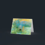 Monet Impressionism Sunrise Note Card カード<br><div class="desc">Monet Impressionism Sunrise note card. Oil painting on canvas 1872-73. One of Monet’s most influential paintings, Impressionism, Sunrise was first exhibited in 1874 in Paris where an impressed art critic employed the term “impressionistic” to characterize the work, the label stuck and the impressionist movement was underway. The painting itself captures...</div>