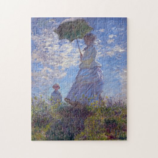 Monet Impressionist People Woman with a Parasol Co ジグソーパズル (縦)