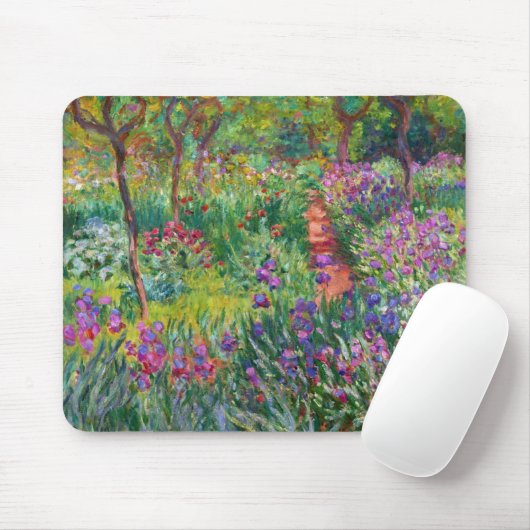 Monet Iris Garden at Giverny Mouse pad マウスパッド (マウス)