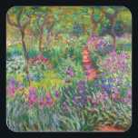 Monet Iris Garden at Giverny Stickers スクエアシール<br><div class="desc">GibernyのMonet Iris Gardenのステッカー。キャンバスに油絵1899.ジヴェルニーのアイリスガーデンは、モネで最も愛されるカラフルの一つである。パープル鮮やか、レッド、グリーン、ブルーの使用は、このモネのキャリアのこの豊かな時代から最もダイナミックな印象派の作品の一つとなっている。クロー素晴らしド・モネのファンへの贈り物、印象派、花絵、芸術フランスの。</div>