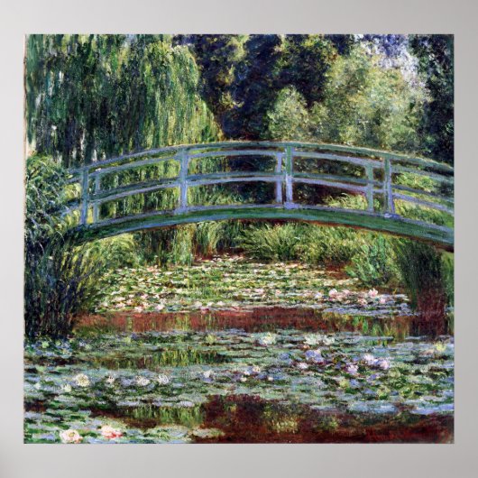 Monet Japanese Footbridge and the Water Lily Pool ポスター (正面)