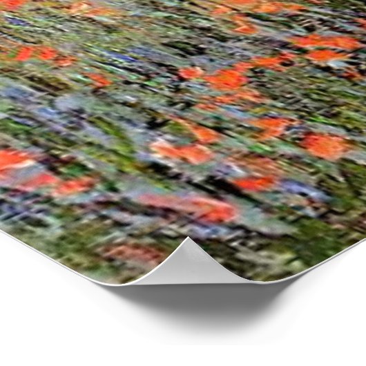 Monet - Lane in the Poppy Fields Poster ポスター (角)