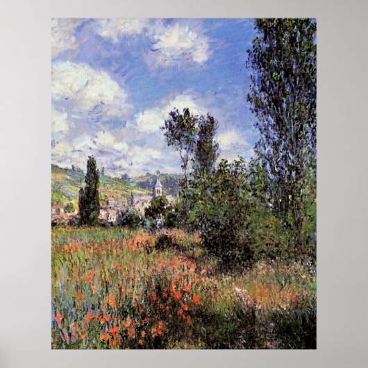 Monet - Lane in the Poppy Fields Poster ポスター (正面)