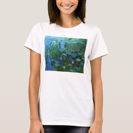 Monet NympheasのスイレンのTシャツ Tシャツ (正面)