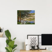 Monet On the Bank Landscape 絵画's ポスター (ホームオフィス)