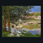 Monet On the Bank Landscape 絵画's ポスター<br><div class="desc">オスカー・クロード・モネ（Oscar-Claude Monet、1840年11月14日–1926年12月5日）フランスのは、印象派スタイルの画家でフランスの創始者絵画である。「印象主義」という言葉は彼の絵画の題名に由来する。これ絵画はセーヌ川の岸、ベヌコートにある。</div>