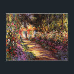 Monet - Pathway in Monet's Garden at Giverny ポストカード<br><div class="desc">ジュヴェルニーにあるモネの園の素晴らし小道絵画、クロード・モネのアート、1897年</div>