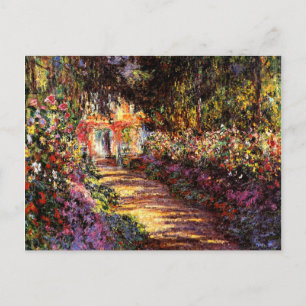 Monet - Pathway in Monet's Garden at Giverny ポストカード