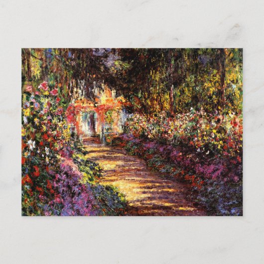 Monet - Pathway in Monet's Garden at Giverny ポストカード (正面)
