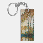 Monet - Poplars on Banks of River Epte in Autumn キーホルダー (正面左)