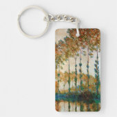 Monet - Poplars on Banks of River Epte in Autumn キーホルダー (正面)