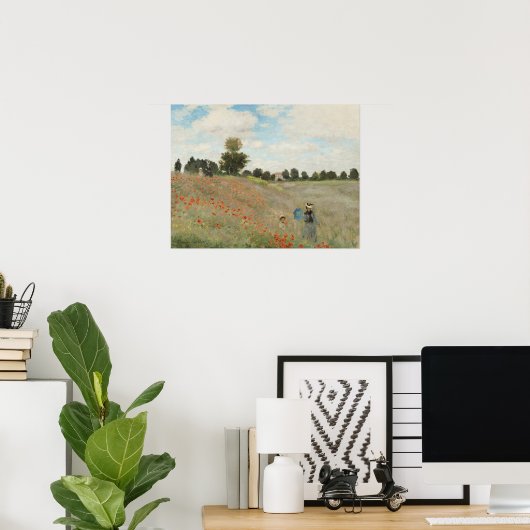 Monet - Poppy Field ポスター (ホームオフィス)