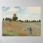 Monet - Poppy Field ポスター<br><div class="desc">Poppy Field by Claude Monet. For more poster-ready images from Zedign Art Series Book 3 "Claude Monet - Paintings & Drawings  Vol 2",  visit https://books.zedign.com/zas/3.html</div>