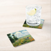 Monet - Poppy Field, Argenteuil スクエアペーパーコースター (インサイチュ)