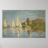 Monet - Regattas At Argenteuil ポスター (正面)
