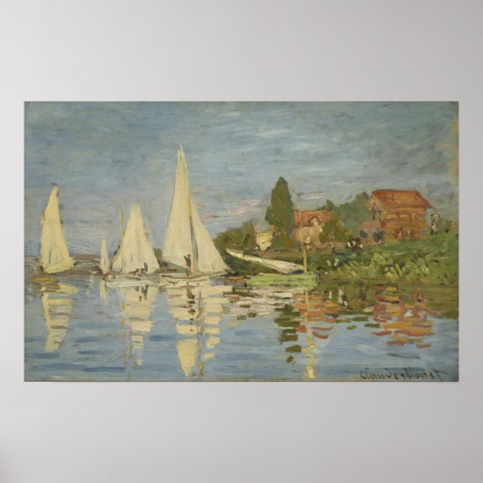 Monet - Regattas At Argenteuil ポスター (正面)