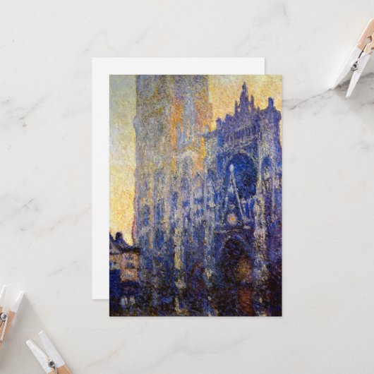 Monet - Rouen Cathedral, Morning Effect カード (正面/裏面インサイチュ)