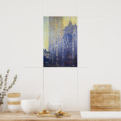 Monet - Rouen Cathedral The Portal Morning Effect ポスター (キッチン)