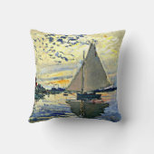 Monet, Sailboat at le Petit Gennevilliers, クッション (裏面)
