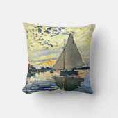 Monet, Sailboat at le Petit Gennevilliers, クッション (正面)