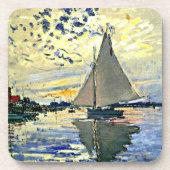 Monet - Sailboat at le Petit Gennevilliers コースター (正面)