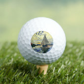 Monet - Sailboat at le Petit Gennevilliers ゴルフボール (インサイチュ 木)
