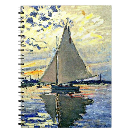 Monet - Sailboat at le Petit Gennevilliers ノートブック (正面)
