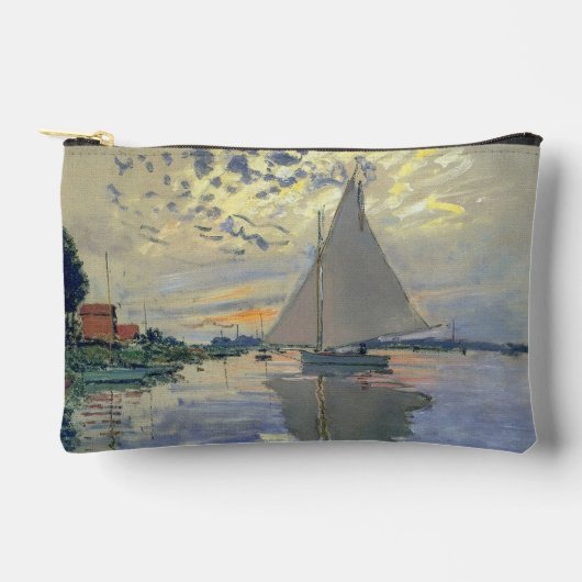 Monet Sailboat French Impressionism Classic Art アクセサリーポーチ (正面)
