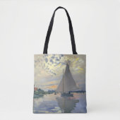 Monet Sailboat French Impressionism Classic Art トートバッグ (正面)