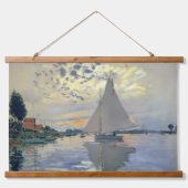 Monet Sailboat French Impressionism Classic Art 吊り下げ型タペストリー (正面)