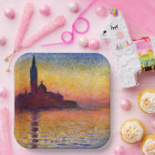 Monet - San Giorgio Maggiore at Dusk, ペーパープレート (パーティー)