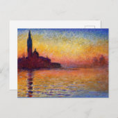 Monet - San Giorgio Maggiore at Dusk, ポストカード (正面/裏面)