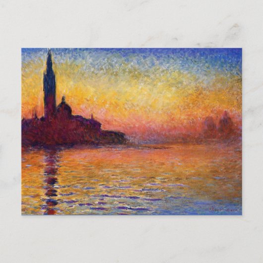 Monet - San Giorgio Maggiore at Dusk, ポストカード (正面)