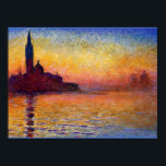 Monet - San Giorgio Maggiore at Dusk, fine art ポスター<br><div class="desc">San Giorgio Maggiore at Dusk,  Impressionism painting by Claude Monet,  1908</div>