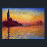 Monet - San Giorgio Maggiore at Dusk, fine art ポスター<br><div class="desc">San Giorgio Maggiore at Dusk,  Impressionism painting by Claude Monet,  1908</div>