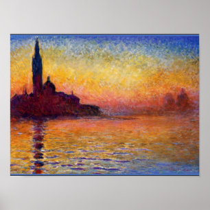 Monet - San Giorgio Maggiore at Dusk, fine art ポスター