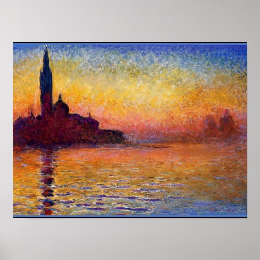 Monet - San Giorgio Maggiore at Dusk, fine art ポスター (正面)