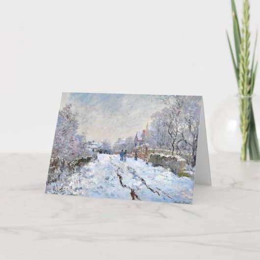 Monet - Snow Scene at Argenteuil, サンキューカード (正面)