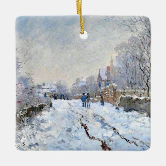 Monet - Snow Scene at Argenteuil セラミックオーナメント (正面)