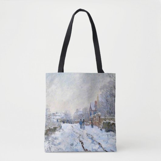 Monet - Snow Scene at Argenteuil トートバッグ (正面)