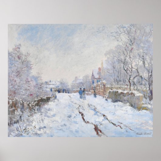 Monet  Snow Scene at Argenteuil ポスター (正面)