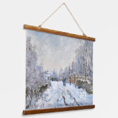 Monet - Snow Scene at Argenteuil 吊り下げ型タペストリー (傾斜あり)