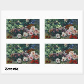 Monet Spring Flowers 長方形シール (シート)