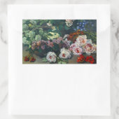 Monet Spring Flowers 長方形シール (バッグ)