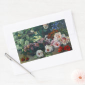 Monet Spring Flowers 長方形シール (封筒)